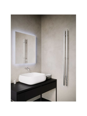 Полотенцесушитель Terminus Стойка электро Duo круг1200 в интерьере