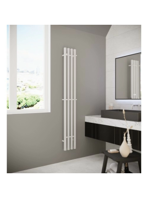 Полотенцесушитель Terminus Стойка электро Quatro профиль 1600 белый в интерьере