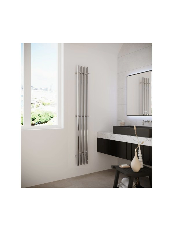 Полотенцесушитель Terminus Стойка электро Quatro круг 1600 в интерьере