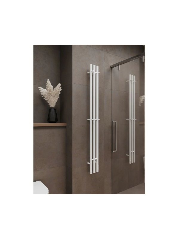 Полотенцесушитель Terminus Стойка электро Tres круг 1600 белый в интерьере