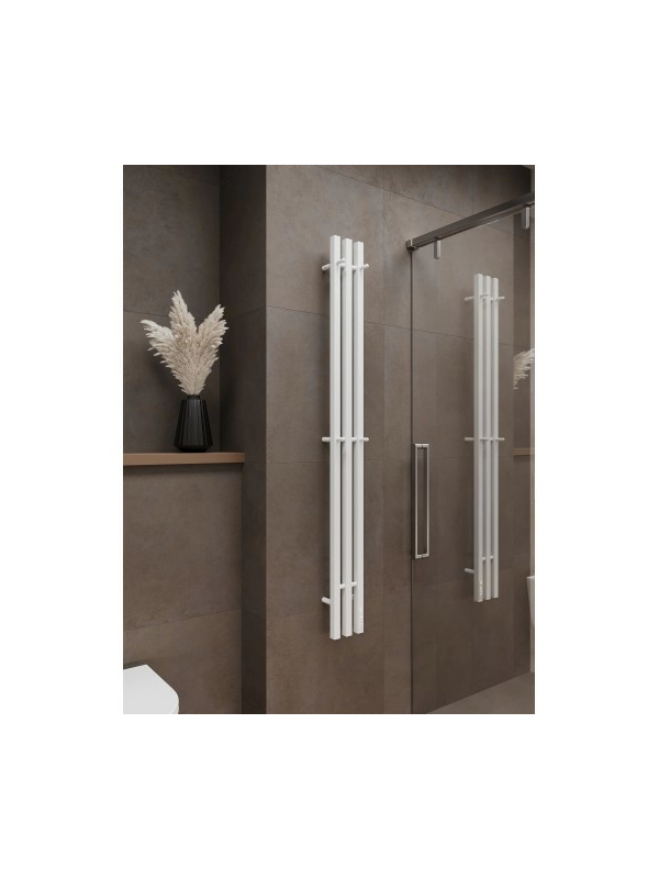 Полотенцесушитель Terminus Стойка электро Tres профиль 1600 белый в  интерьере