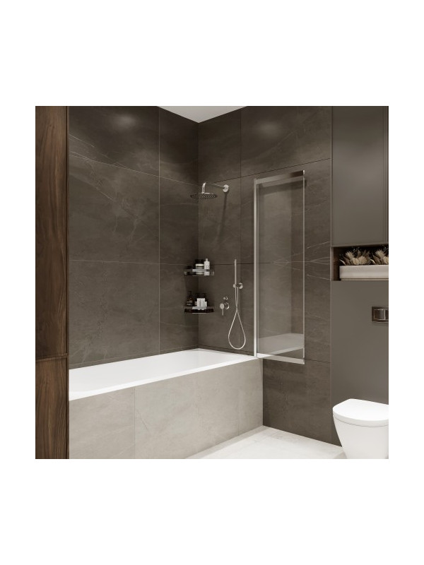 Душевая шторка Benetto Slide Open 90х150 матовое стекло (хром) раздвижная конструкция