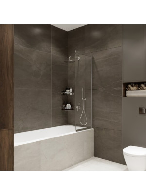 Душевая шторка Benetto Slide Open 90х150 матовое стекло (хром) раздвижная конструкция  (1)