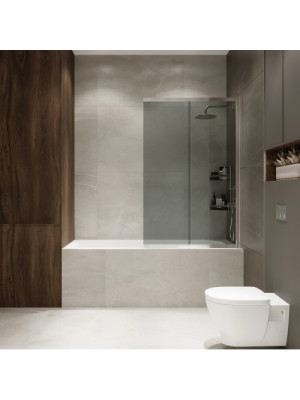 Душевая шторка Benetto Slide Open 90х150 тонированное стекло (хром)