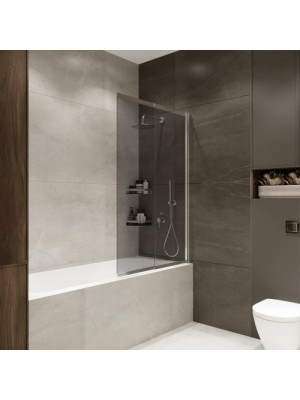 Душевая шторка Benetto Slide Open 90х150 тонированное стекло (хром) раздвижная конструкция (2)