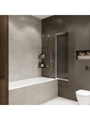 Душевая шторка Benetto Slide Open 90х150 тонированное стекло (хром) раздвижная конструкция