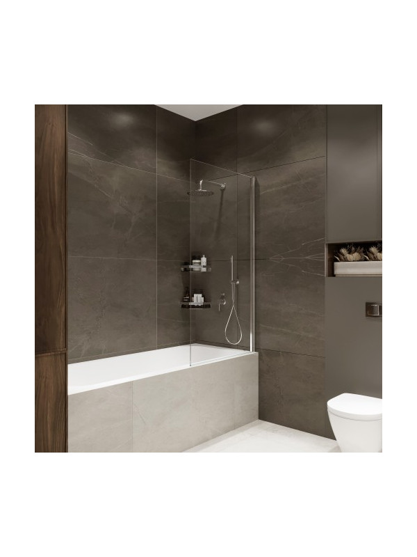 Душевая шторка Benetto Wide Open 70х150 матовое стекло (хром) распашная конструкция