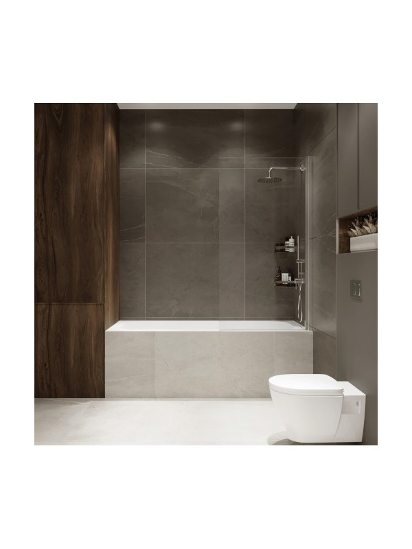 Душевая шторка Benetto Wide Open 70х150 прозрачное стекло (хром)