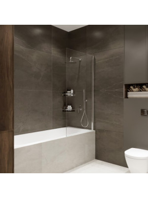 Душевая шторка Benetto Wide Open 70х150 прозрачное стекло (хром) распашная конструкция