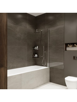 Душевая шторка Benetto Wide Open 70х150 прозрачное стекло (хром) распашная конструкция (1)