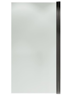 Душевая шторка Benetto Wide Open 70х150 прозрачное стекло (черный) спереди