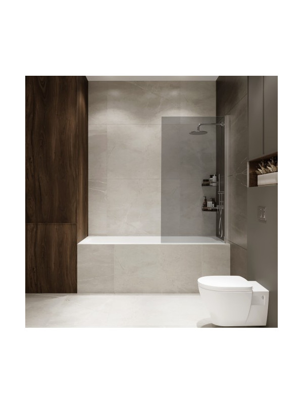 Душевая шторка Benetto Wide Open 70х150 тонированное стекло (хром)