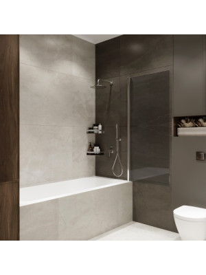 Душевая шторка Benetto Wide Open 70х150 тонированное стекло (хром) распашная конструкция (1)