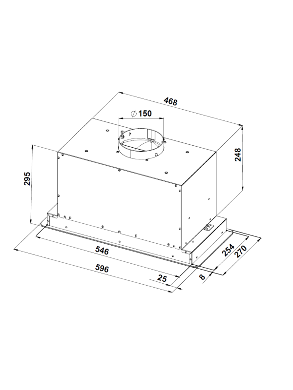Вытяжка Konigin Altezza Black 60 схема