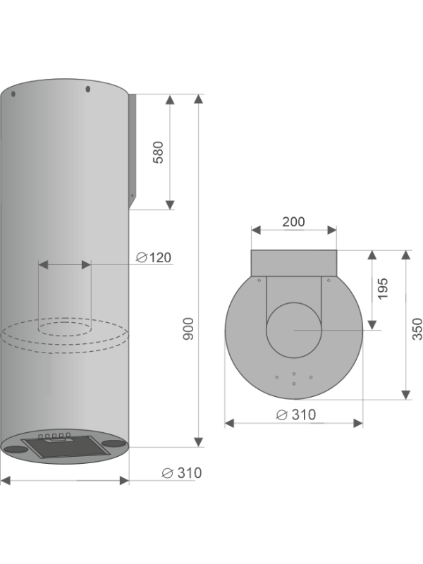 Вытяжка Konigin Beauty Black 31 схема