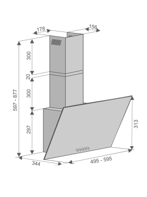 Вытяжка Konigin Colibri Tech 50 Black схема