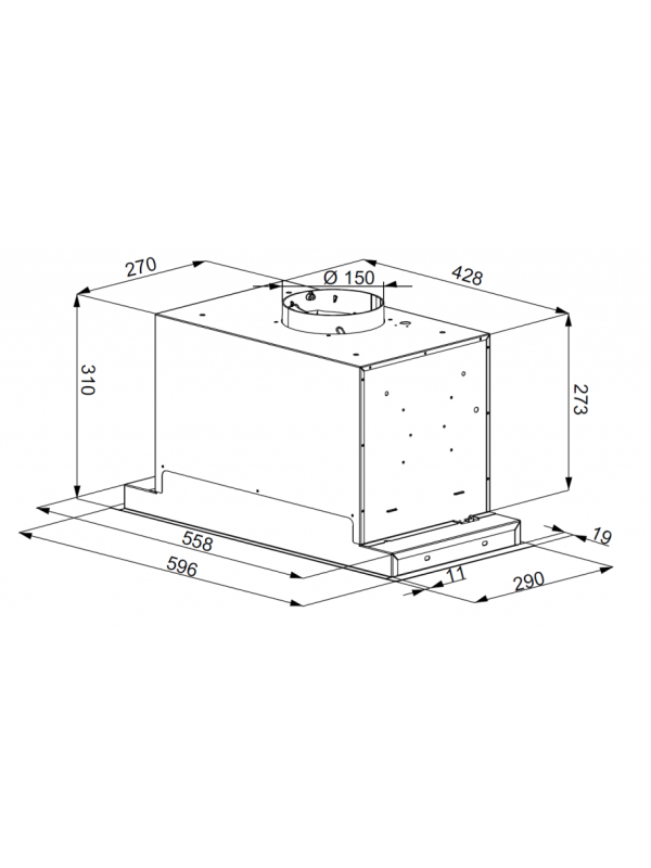 Вытяжка Konigin Incanto 60 Black схема