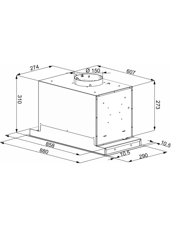 Вытяжка Konigin Incanto 90 Black схема