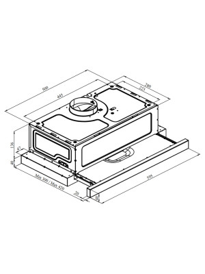 Вытяжка Konigin Pixel Out 60 Inox схема