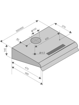 Вытяжка Konigin Verena 50 Ivory схема