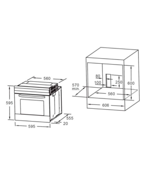 Электрический духовой шкаф Akpo PEA 7009 MED04 BL Black схема