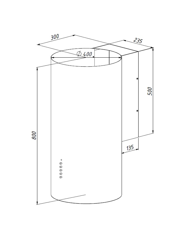 Вытяжка Akpo Balmera Eco WK-4 Gold схема