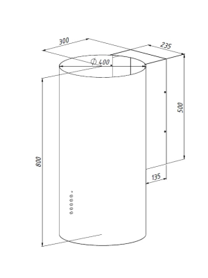Вытяжка Akpo Balmera Eco WK-4 Gold схема
