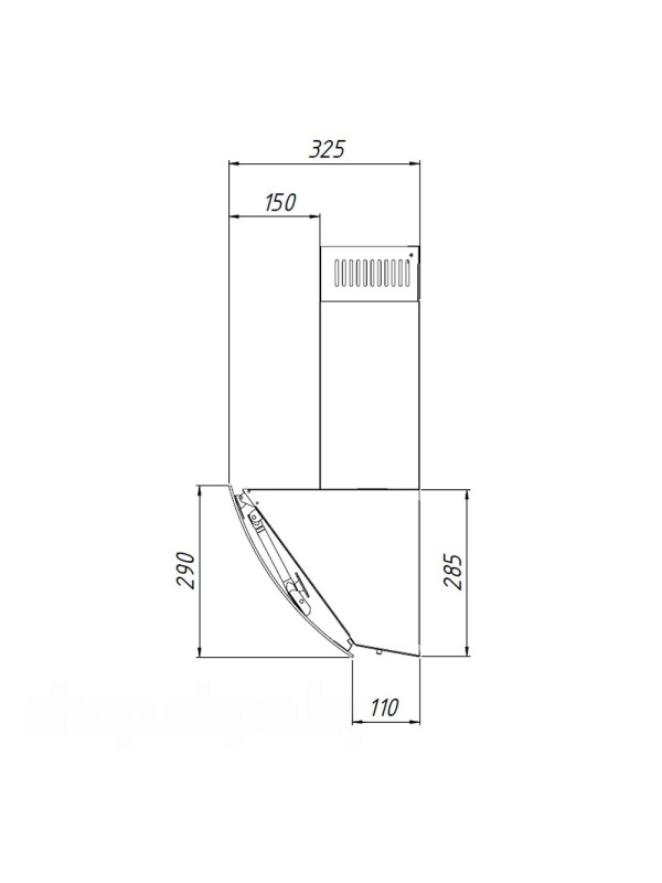 Вытяжка Akpo Clarus 60 WK-4 White схема (