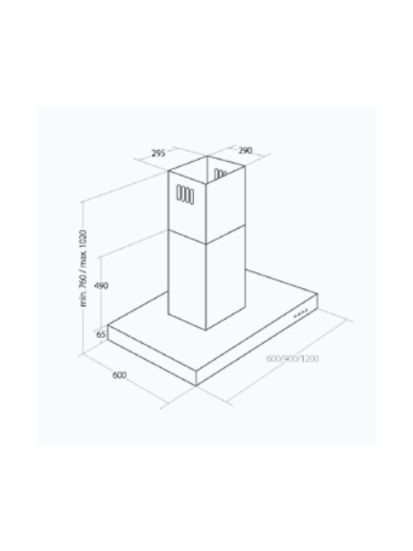 Вытяжка Akpo Isla Feniks Slim Glass II 90 WK-9 Black/Inox схема