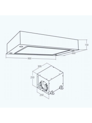 Вытяжка Akpo Manado 90 WK-9 White/Inox схема