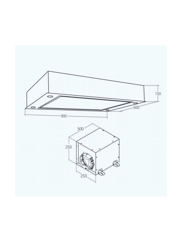 Вытяжка Akpo Manado 90 WK-9 Black/Inox схема