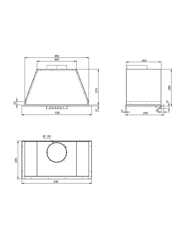 Вытяжка Akpo Neva Eco 60 WK-4 Black схема