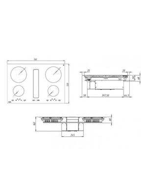 Индукционная варочная панель Akpo Tytan Induction WK-9 Black схема