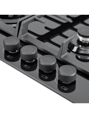 Газовая варочная панель Exiteq EXH-207 Black вблизи