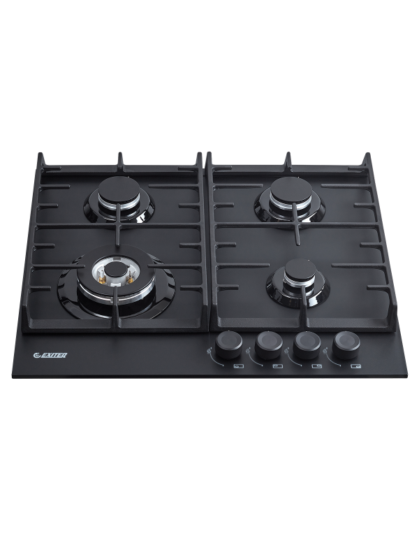 Газовая варочная панель Exiteq EXH-207 Black Matt спереди