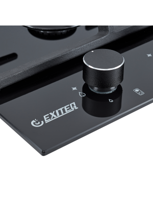 Газовая варочная панель Exiteq EXH-210 Black вблизи