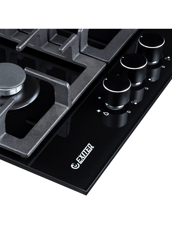 Газовая варочная панель Exiteq EXH-211 Black вблизи