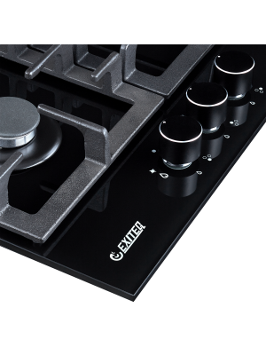 Газовая варочная панель Exiteq EXH-211 Black вблизи