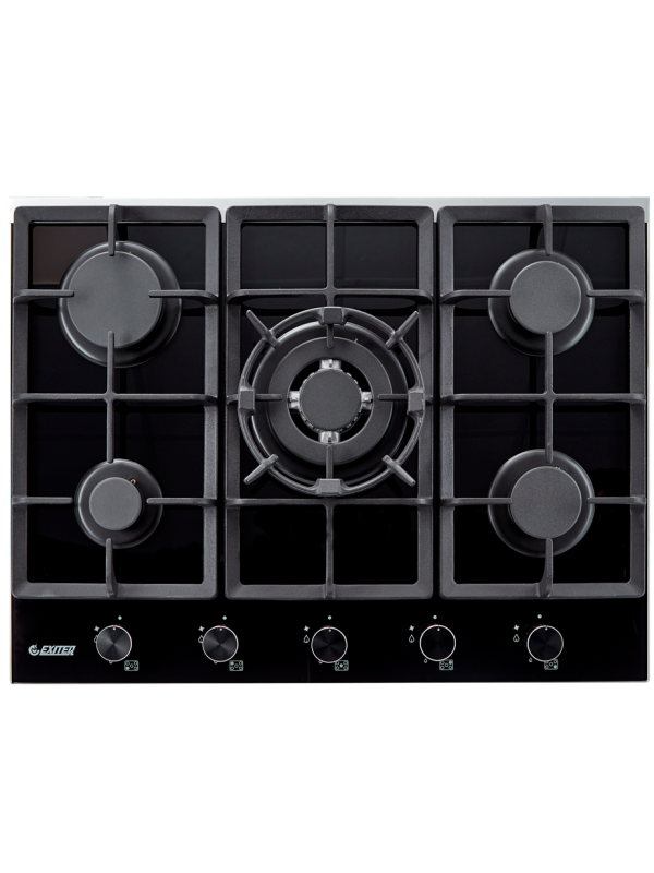 Газовая варочная панель Exiteq PFH 750 STG-E Black