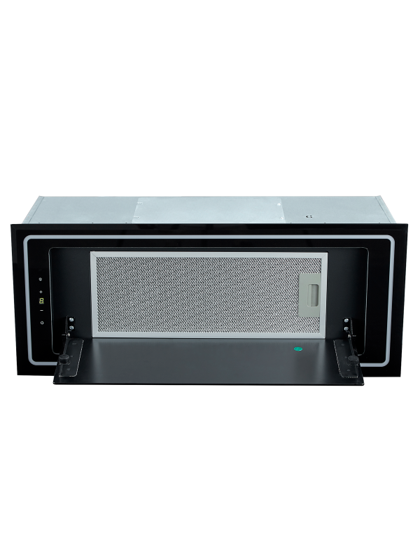 Вытяжка Exiteq EX-1289 Black снизу с открытой крышкой