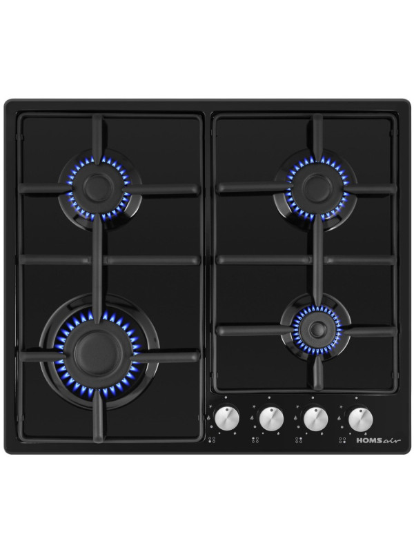 Газовая варочная панель HOMSair HGE643GBK Black