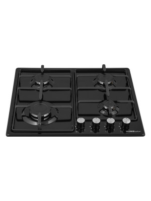 Газовая варочная панель HOMSair HGE643GBK Black спереди