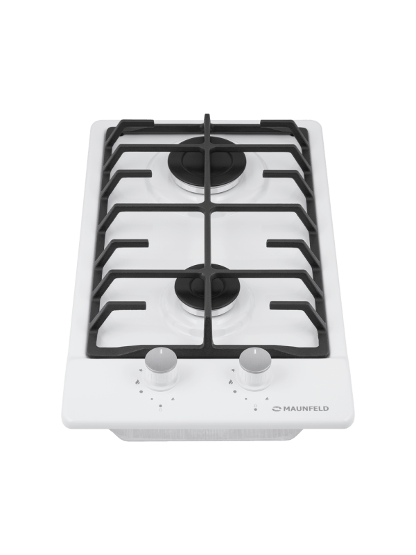 Газовая варочная панель Maunfeld EGHE.32.6CW/G White спереди