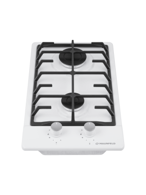 Газовая варочная панель Maunfeld EGHE.32.6CW/G White спереди