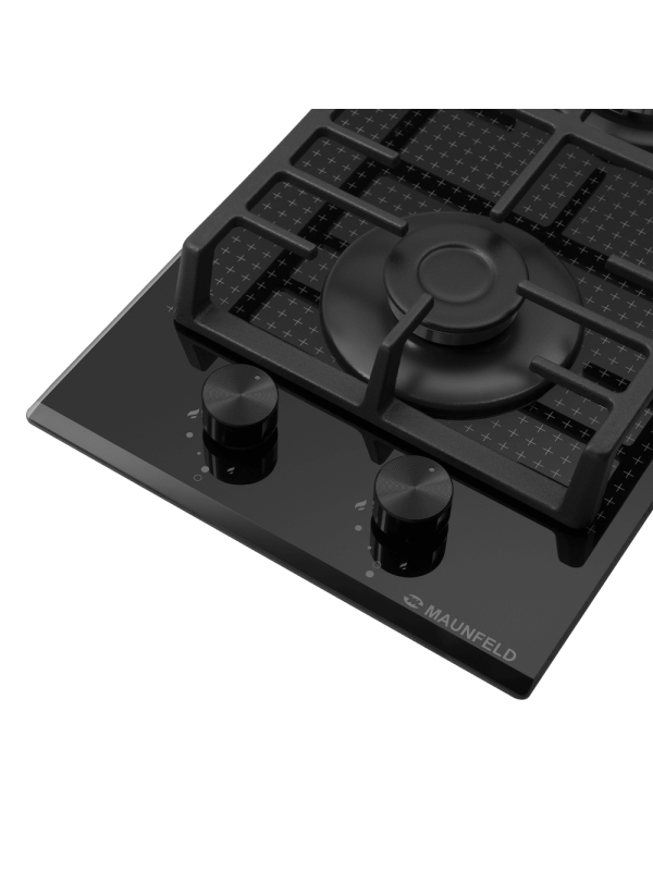 Газовая варочная панель Maunfeld EGHG.32.73CB2/G Black вблизи