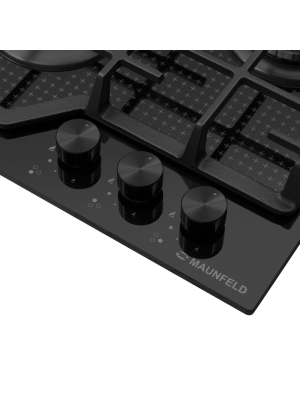 Газовая варочная панель Maunfeld EGHG.43.73CB2/G Black вблизи