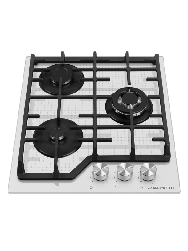 Газовая варочная панель Maunfeld EGHG.43.73CW/G White спереди