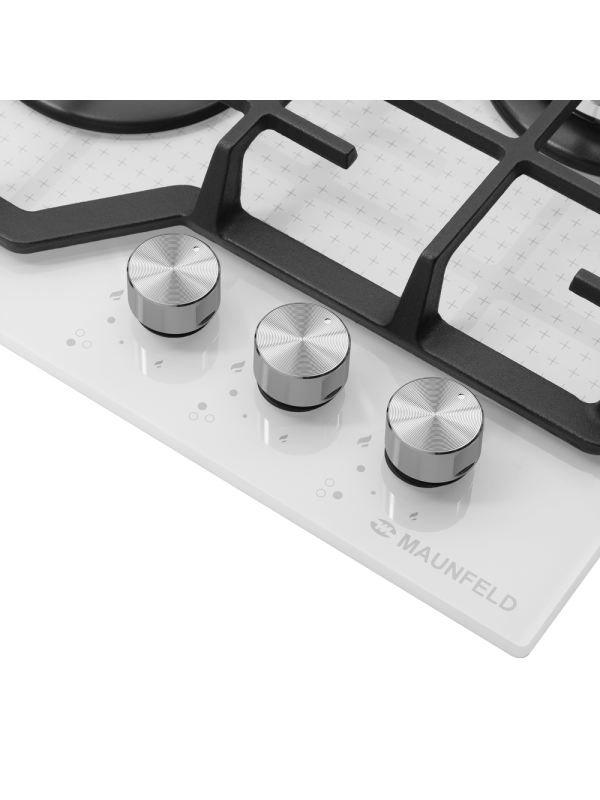 Газовая варочная панель Maunfeld EGHG.43.73CW/G White вблизи