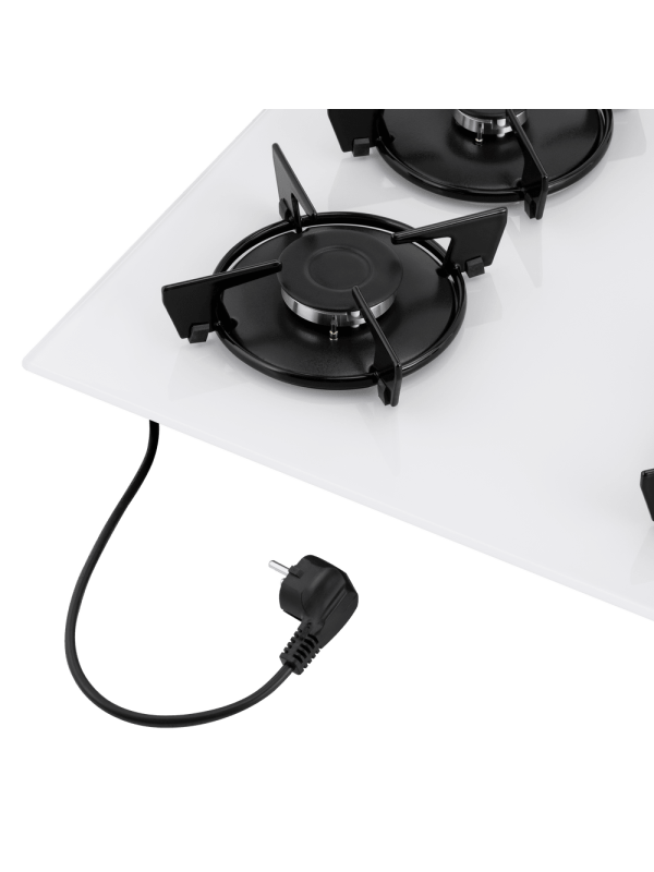 Газовая варочная панель Maunfeld EGHG.64.13STS-EW White со шнуром