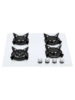 Газовая варочная панель Maunfeld EGHG.64.13STS-EW White спереди